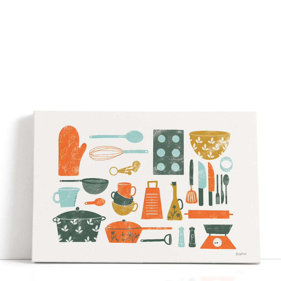 kitchen prints – vintage whisk and rolling pin