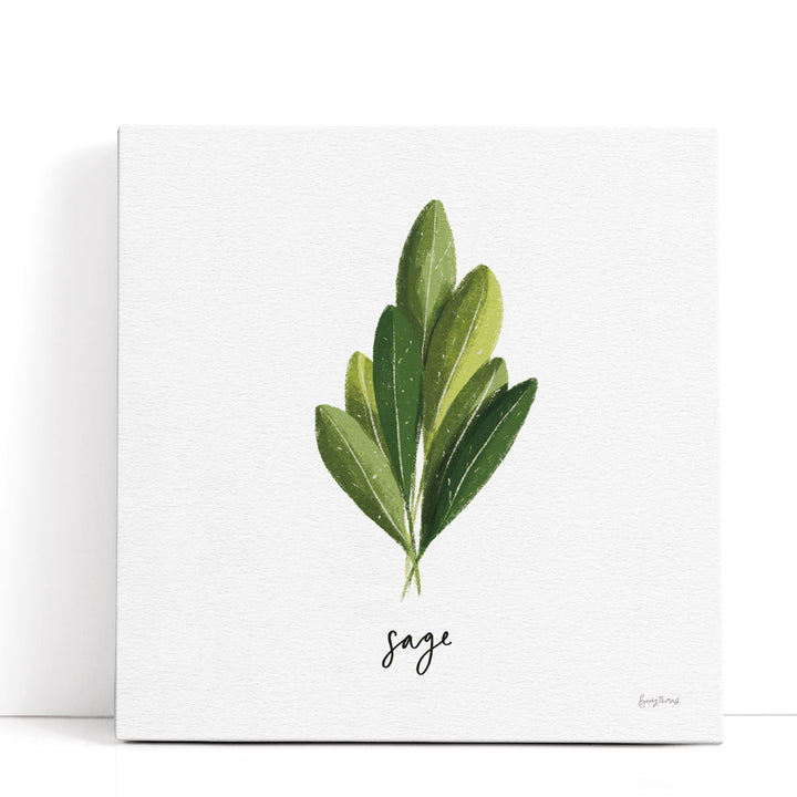 Herbs II White - Canvas Print Wall Art
