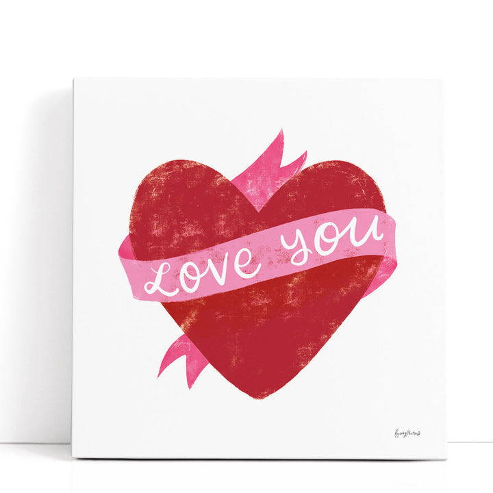 Love Letters VIII Deep Red - Canvas Print Wall Art