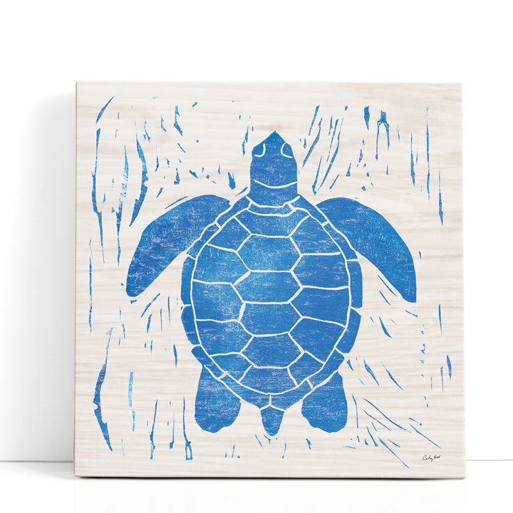 Sea Creature Turtle Blue - Canvas Print Wall Art