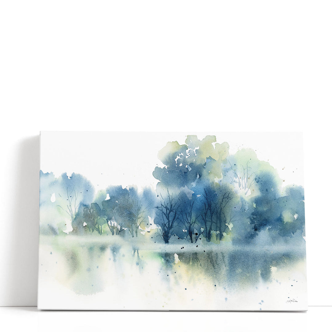 Blue Abstract Canvas Art watercolor texture design