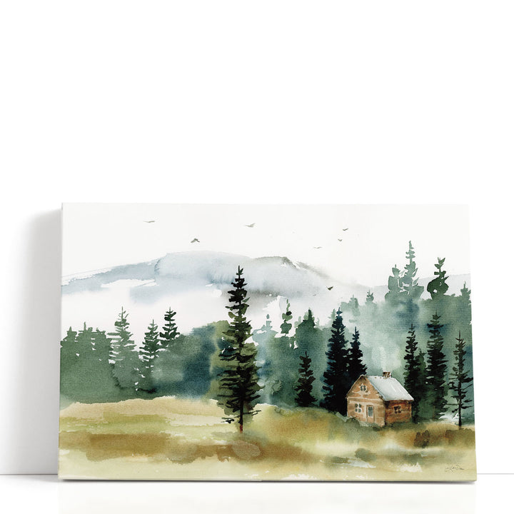 Cabin in the Woods - Canvas Print Wall Art