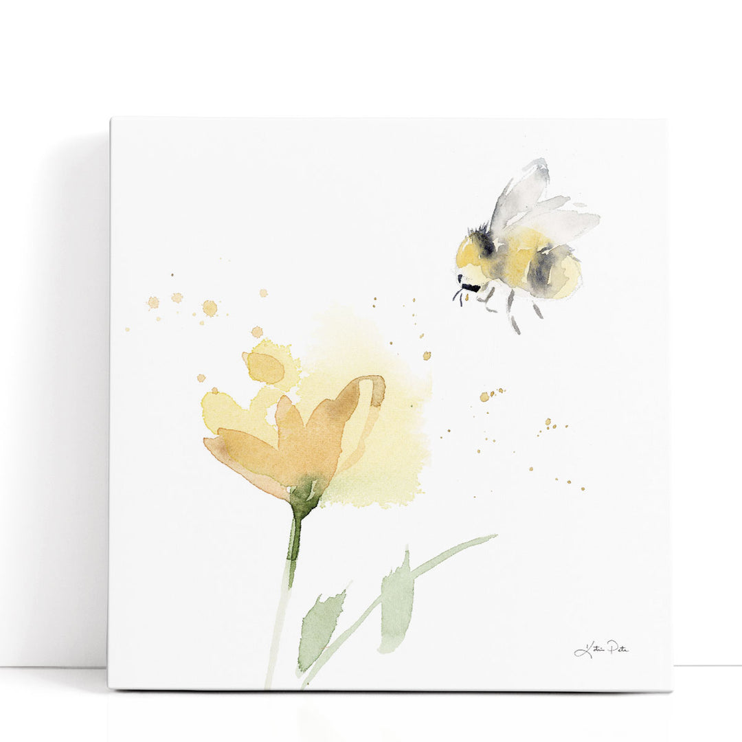 Sunflower Canvas Wall Art – bold yellow blooms in watercolor style