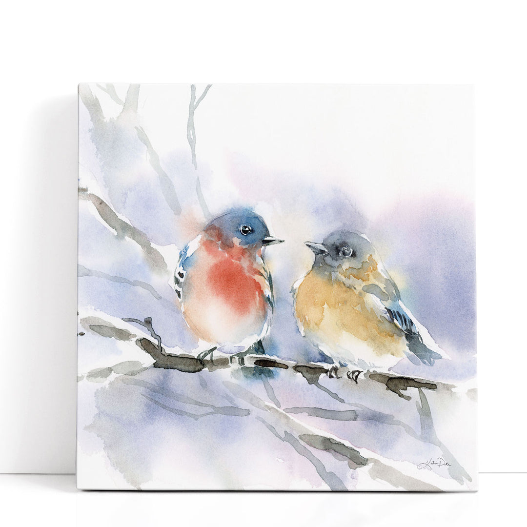Bluebird Pair - Canvas Print Wall Art