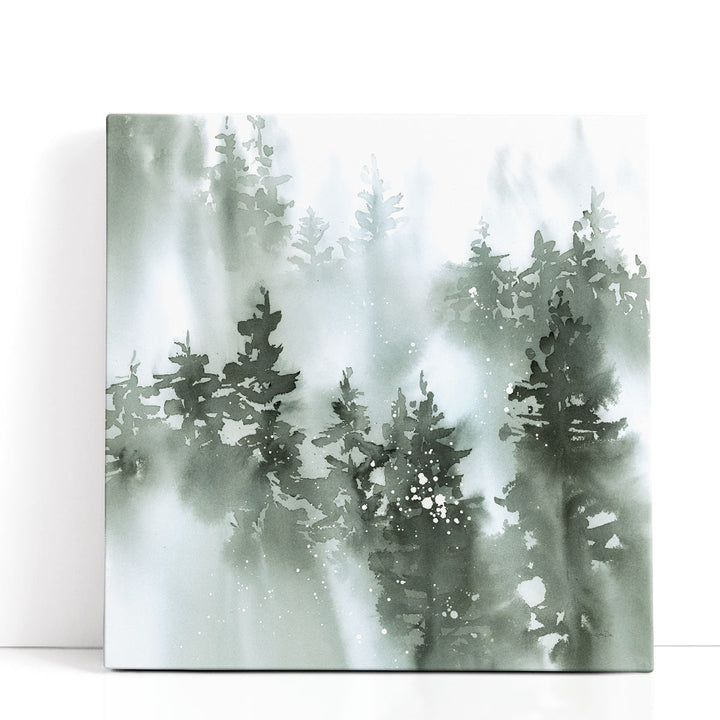 Misty Forest I Green - Canvas Print Wall Art