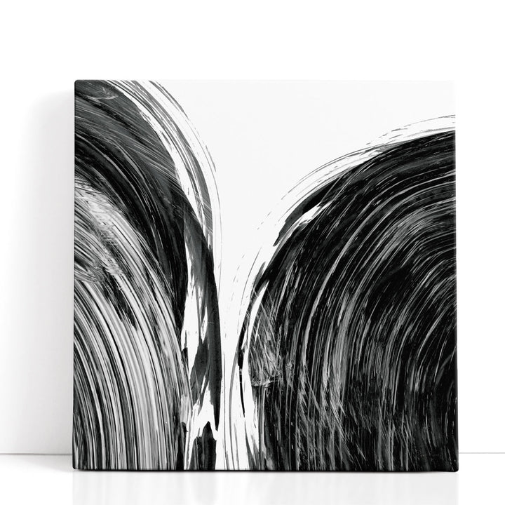 Swirl I Black and White - Canvas Print Wall Art