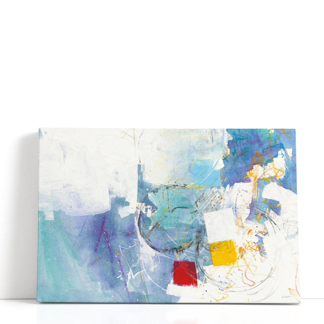 Blue and White Wall Art expressive brushstrokes