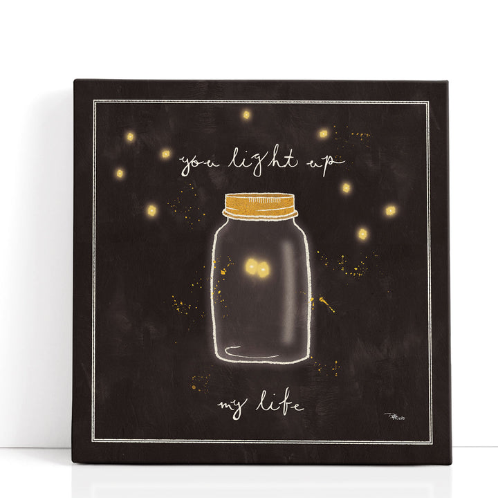 Firefly Glow I Black And White - Canvas Print Wall Art