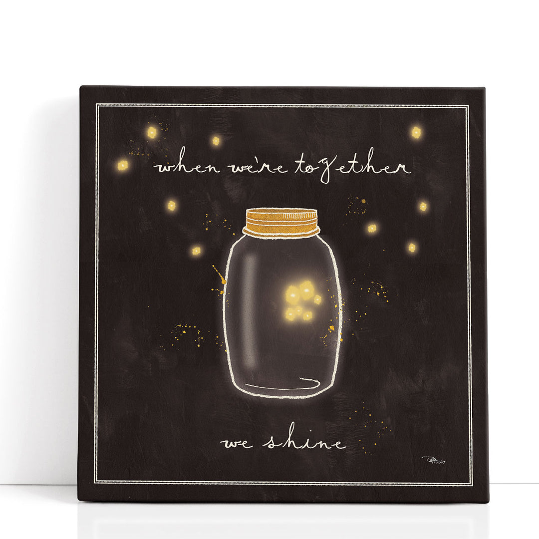 Firefly Glow II Black And White - Canvas Print Wall Art