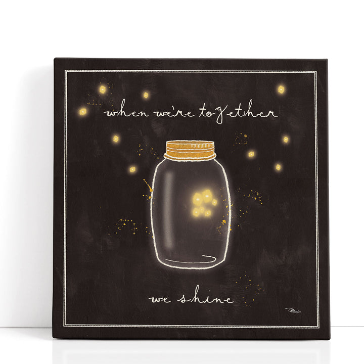Firefly Glow II Black And White - Canvas Print Wall Art
