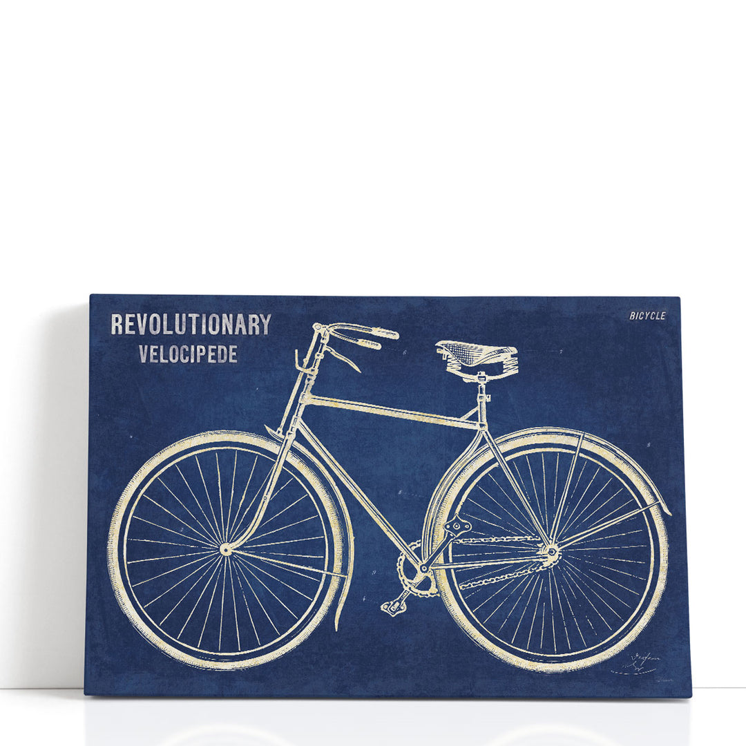 Blueprint Bicycle - Canvas Print Wall Art