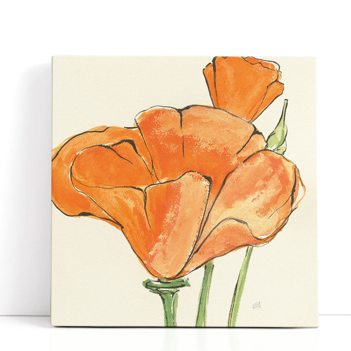 Sunshine Poppy IV - Canvas Print Wall Art