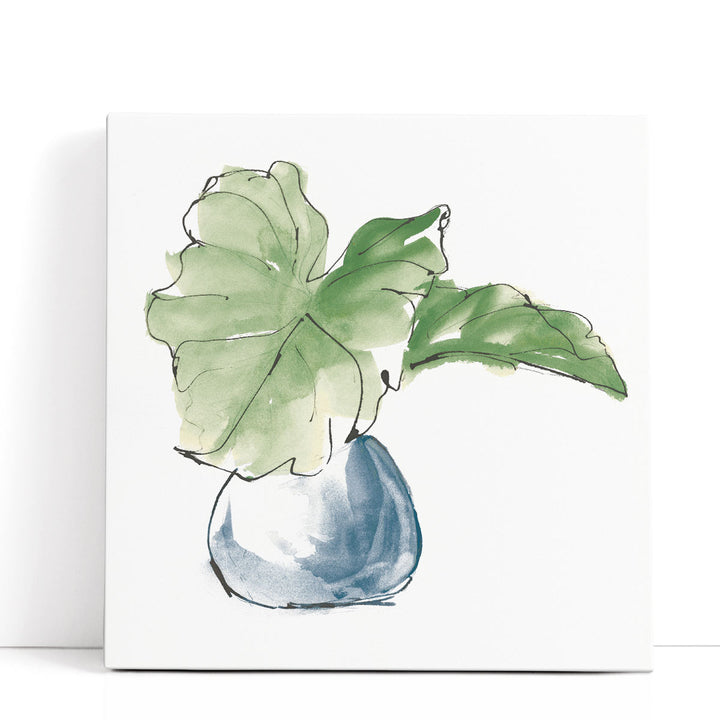 Plant Big Leaf I Dark Green - Canvas Print Wall Art