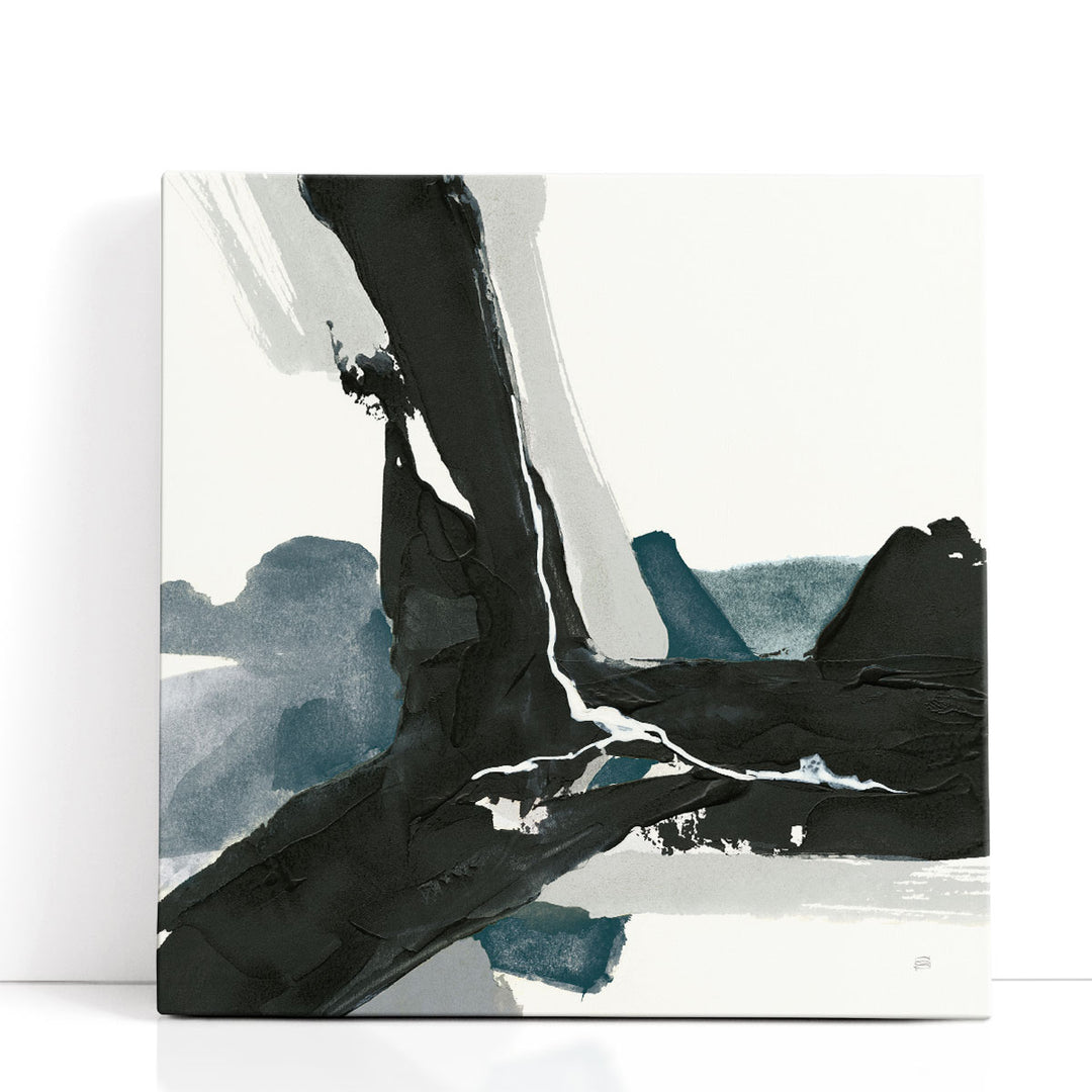 Black and Dark Teal III - Canvas Print Wall Art