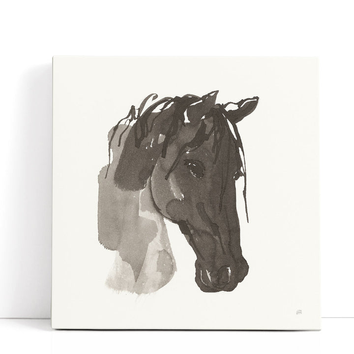 Horse Portrait I Black and White - Canvas Print Wall Art