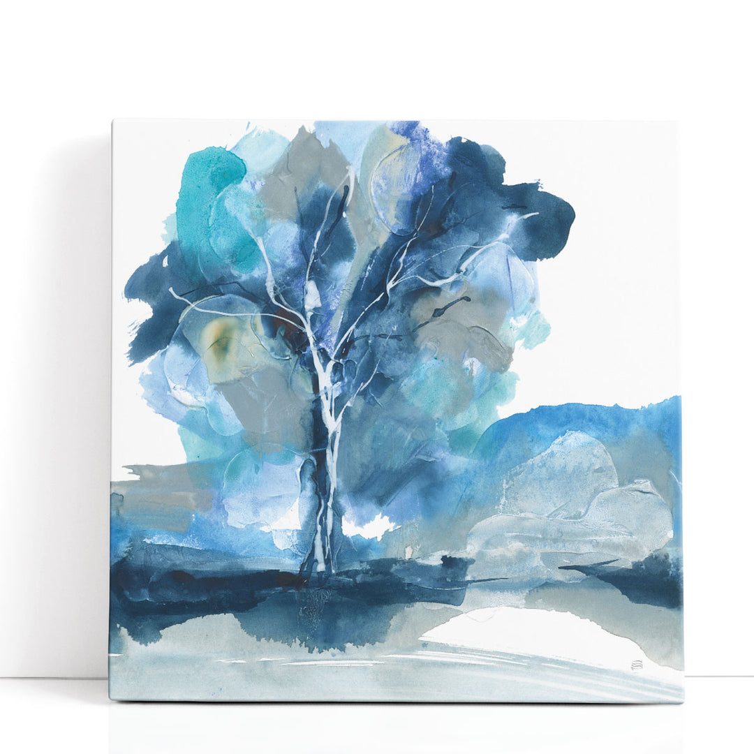 Blue Impasto II - Canvas Print Wall Art