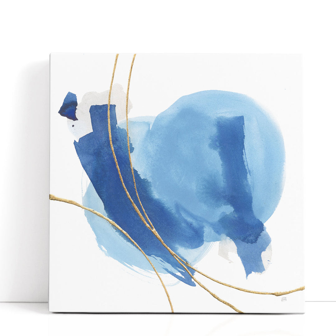 Modern Abstract Art Prints bold blue white strokes