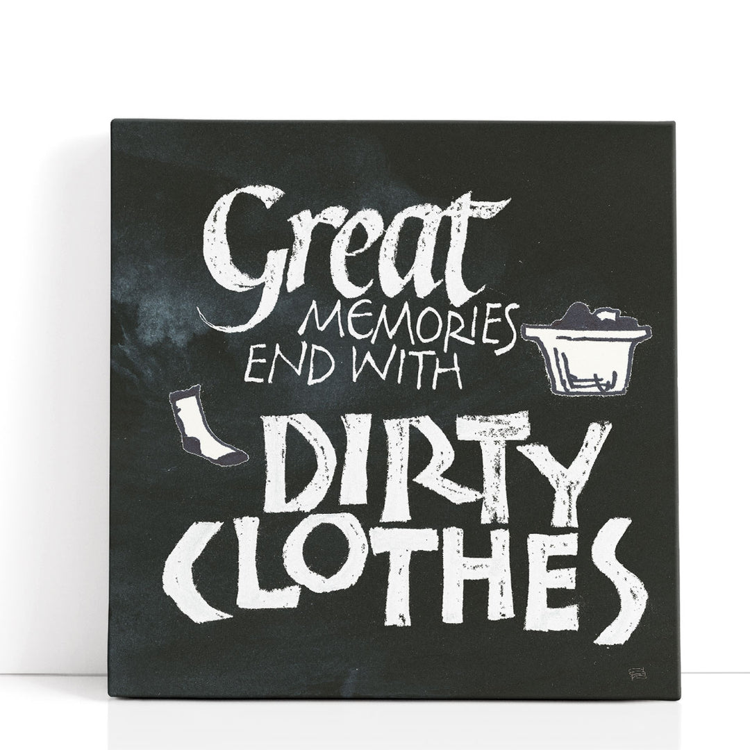Laundry Room I Black and White - Canvas Print Wall Art