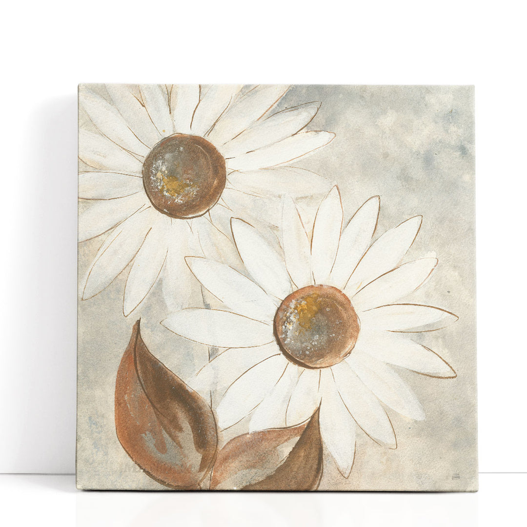 Daisy Do IV Neutral - Canvas Print Wall Art