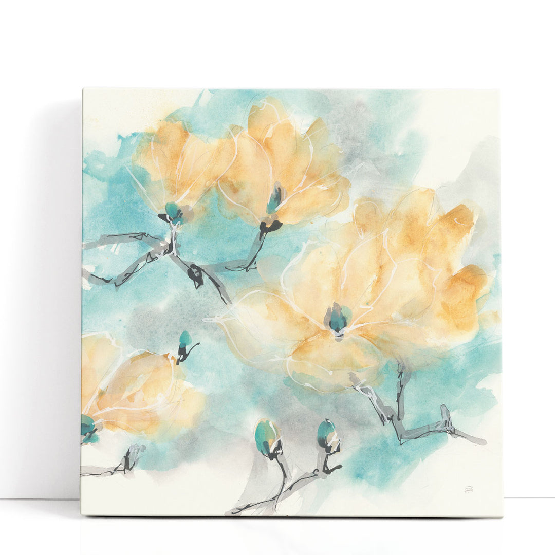 Teal Buds I - Canvas Print Wall Art