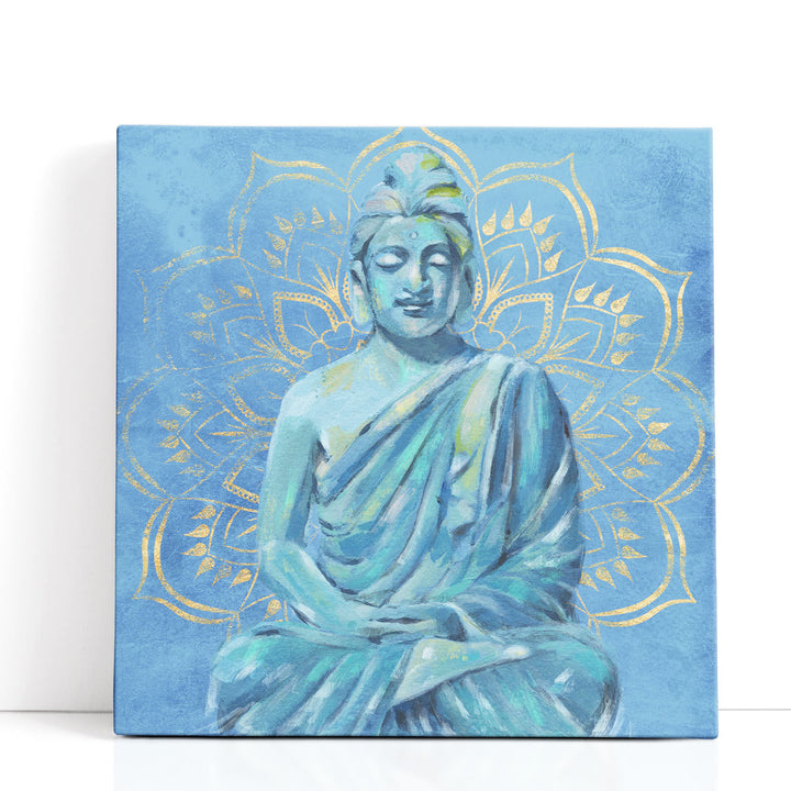 Buddha on Blue II - Canvas Print Wall Art