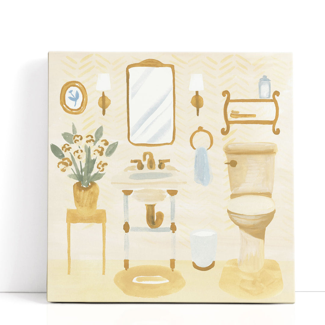 Golden Bath I - Canvas Print Wall Art