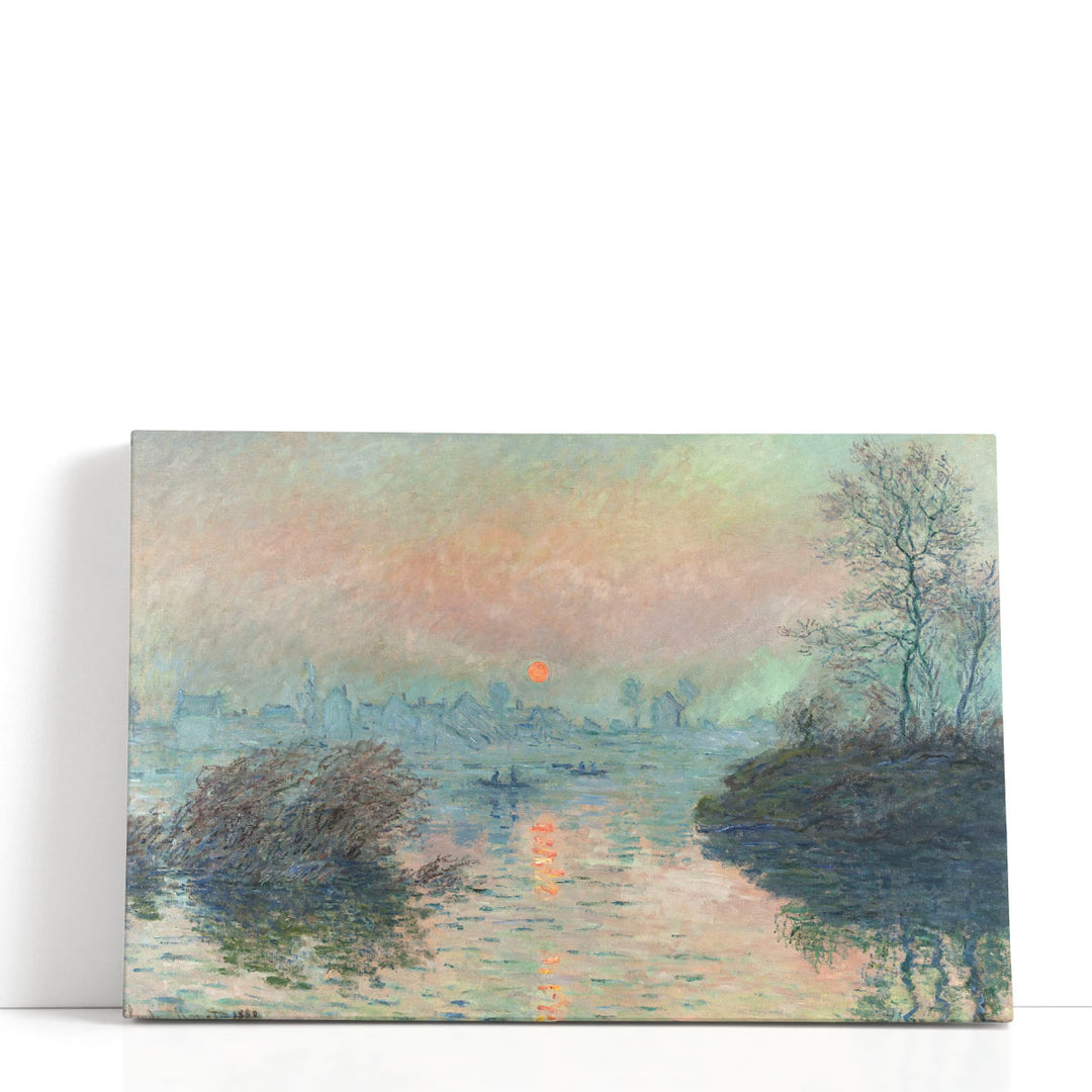 Sun setting on the Seine at Lavacourt, 1880 - Canvas Print Wall Art