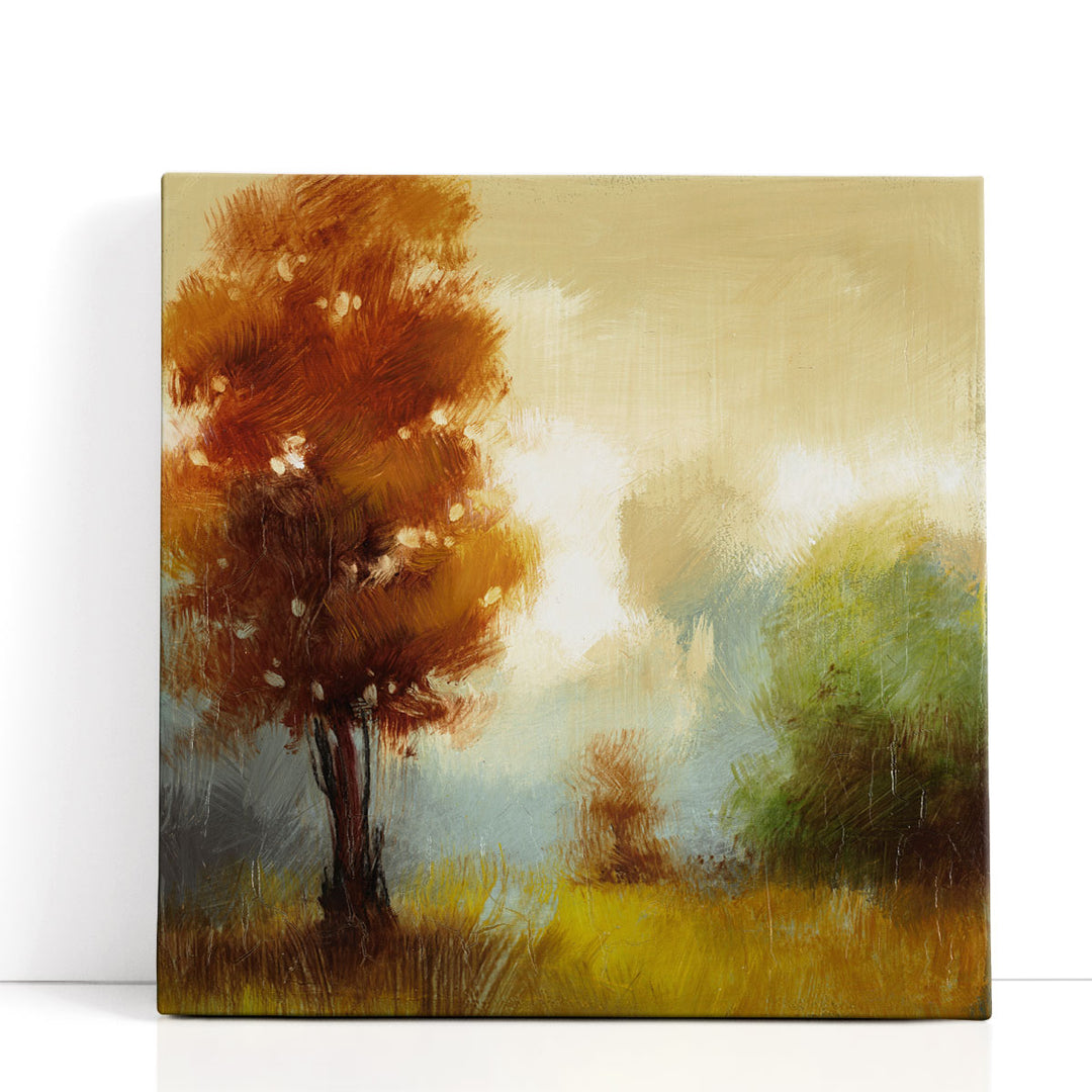 Tree prints with earthy brown detailing