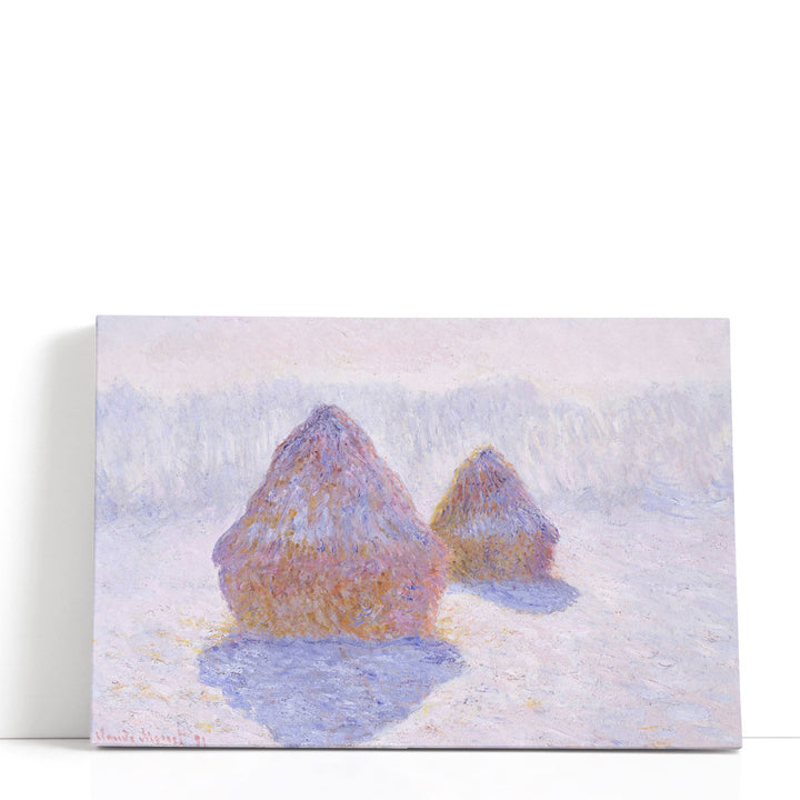 Haystacks (Effect of Snow and Sun), 1891 - Canvas Print Wall Art