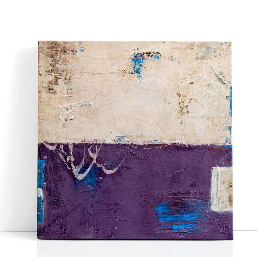 purple abstract art – purple and neutral strokes