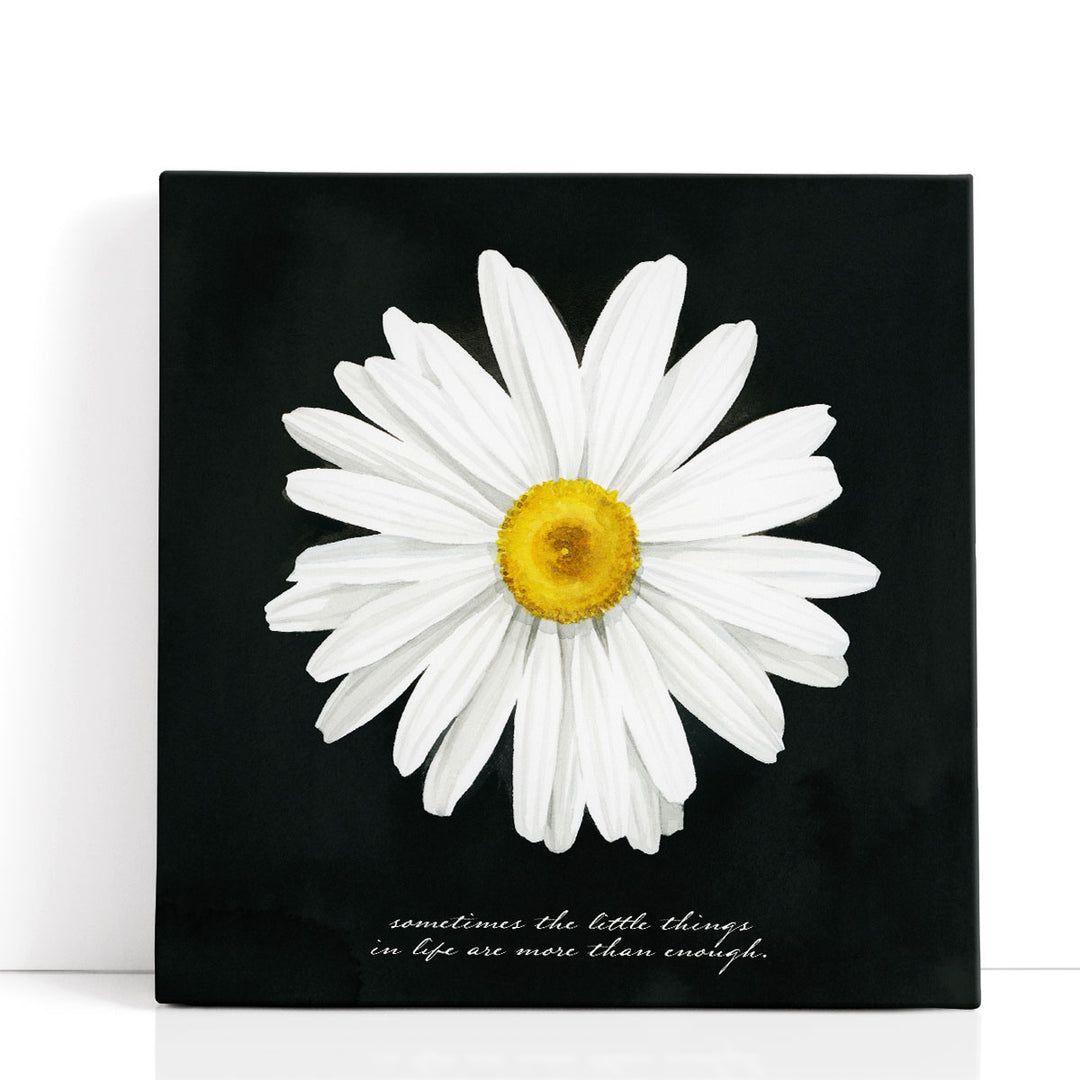 Delicate Daisy I Black And White - Canvas Print Wall Art