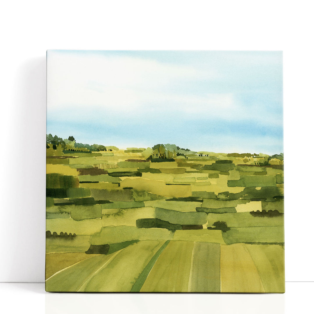 Green Gold Valley I - Canvas Print Wall Art