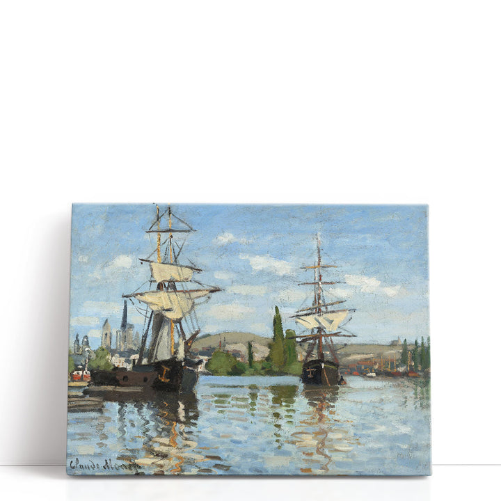 Ships Riding on the Seine at Rouen by Claude Monet, 1872–1873 - Canvas Print Wall Art