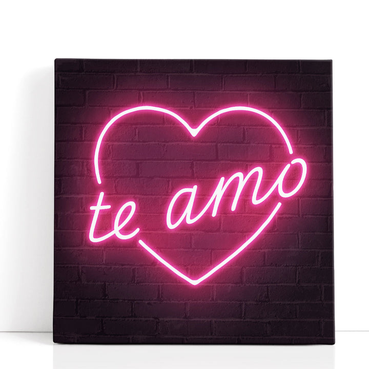 Neon Amor III - Canvas Print Wall Art