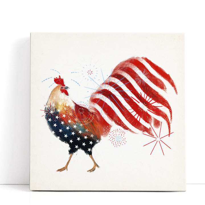 Rooster Fireworks I - Canvas Print Wall Art