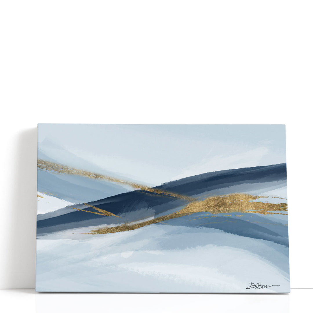 Navy Blue Wall Decor – abstract marble-inspired art design