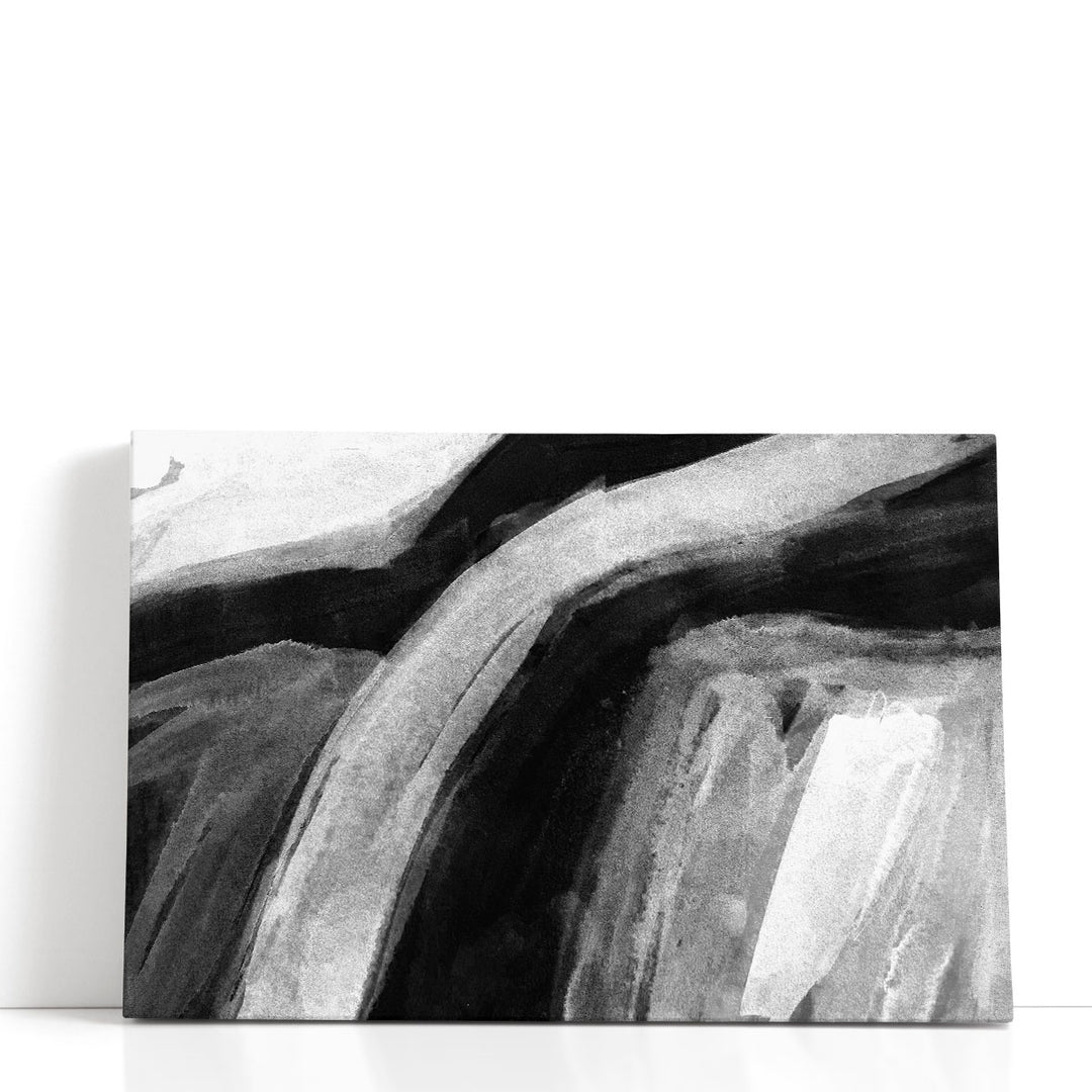 Glam Watercolor 1 Black and White - Canvas Print Wall Art