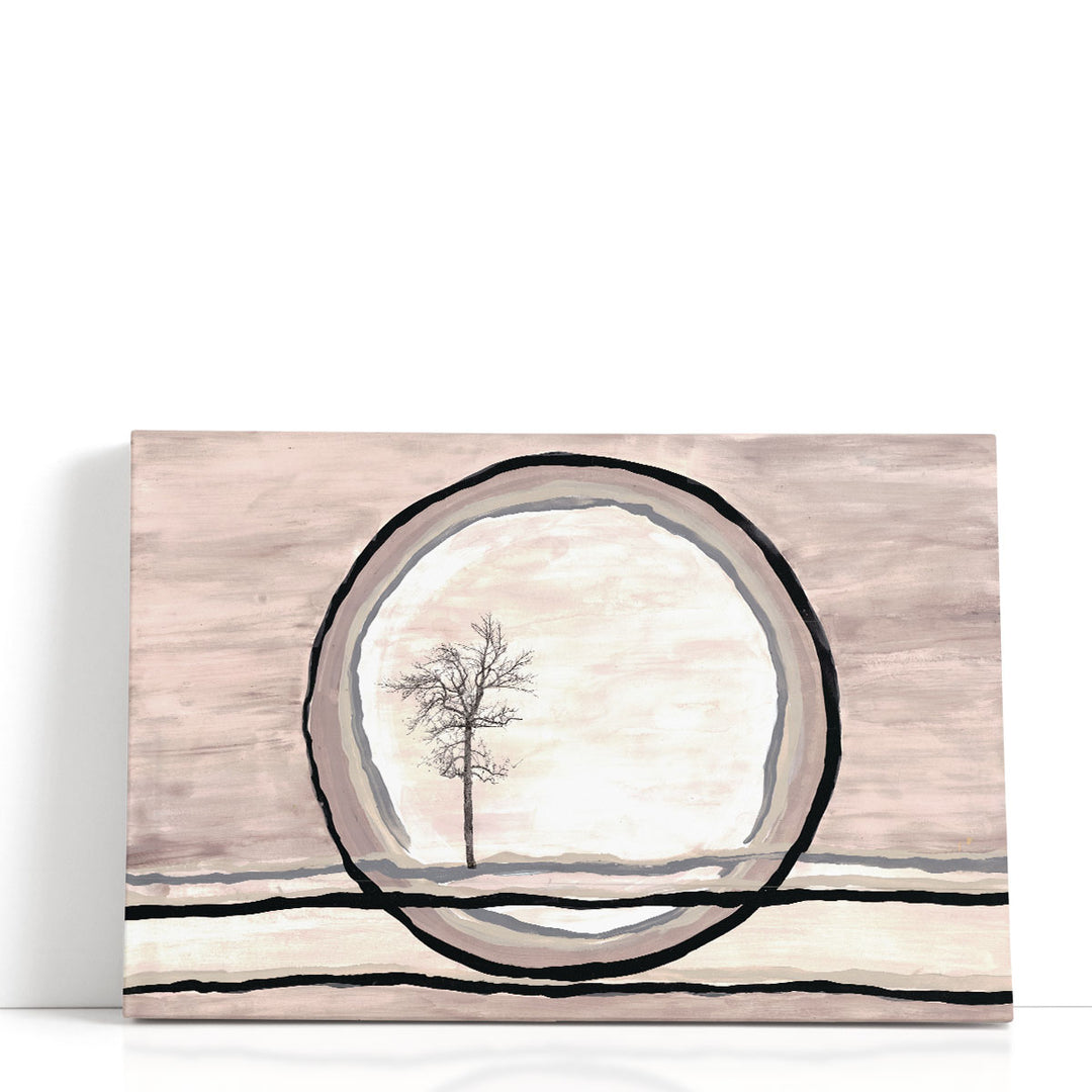 Neutral Circle Canvas Art simple geometric design