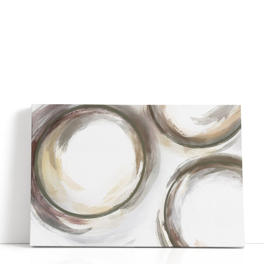 Abstract Circle Canvas Prints curved brown circles