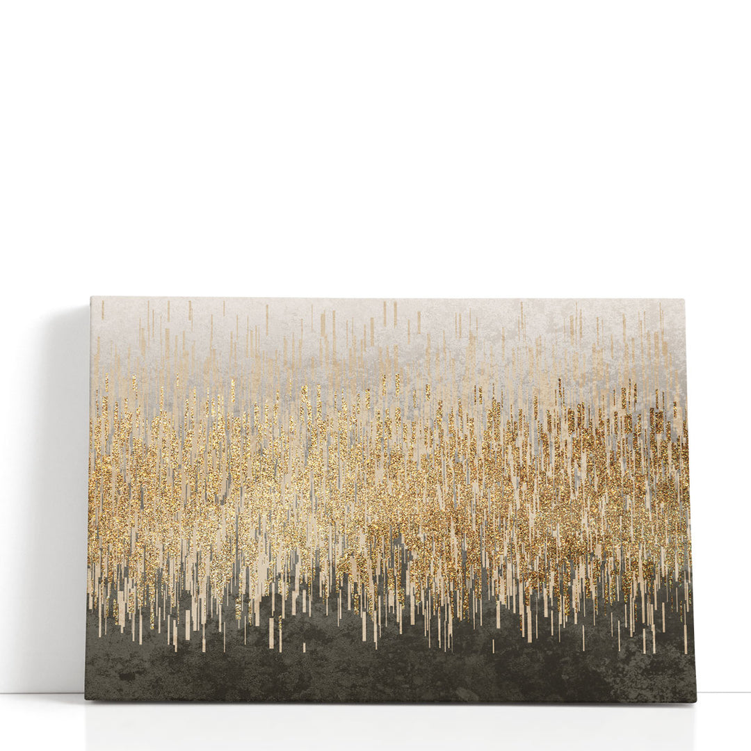Golden Waves Print metallic brushstroke texture