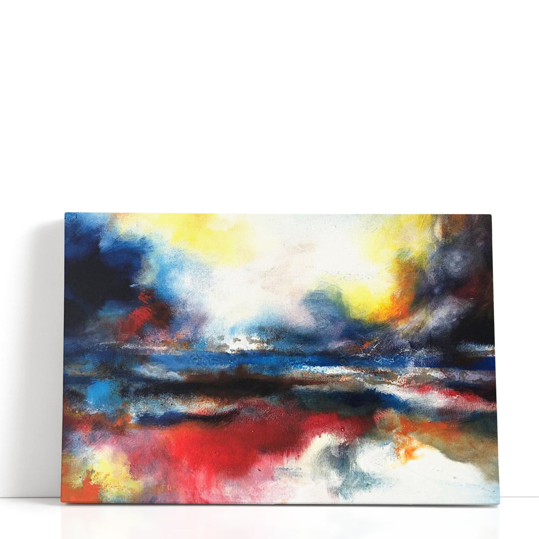 Abstract wall art in bold brushstrokes