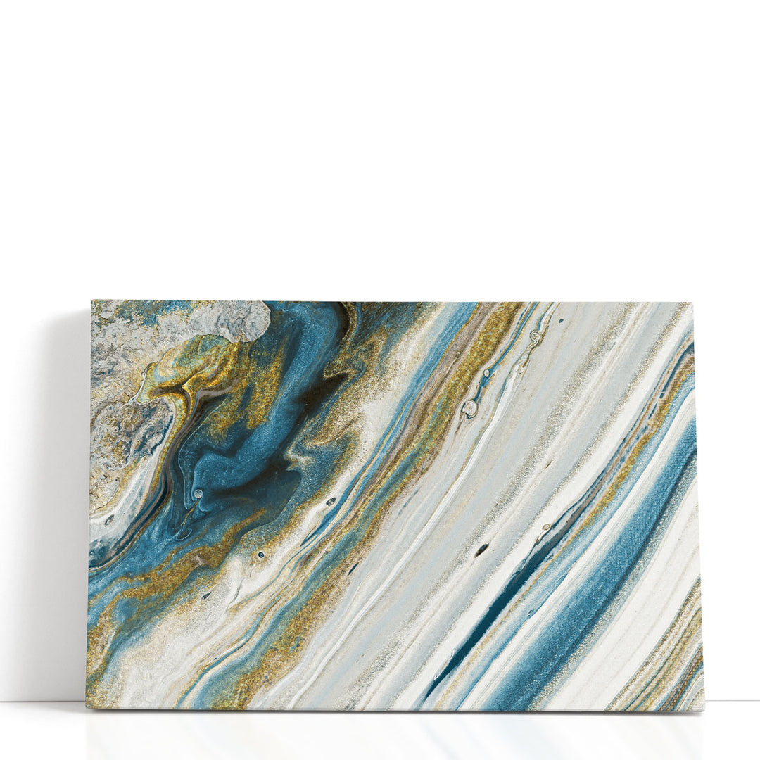 large contemporary wall art dynamic blue waves