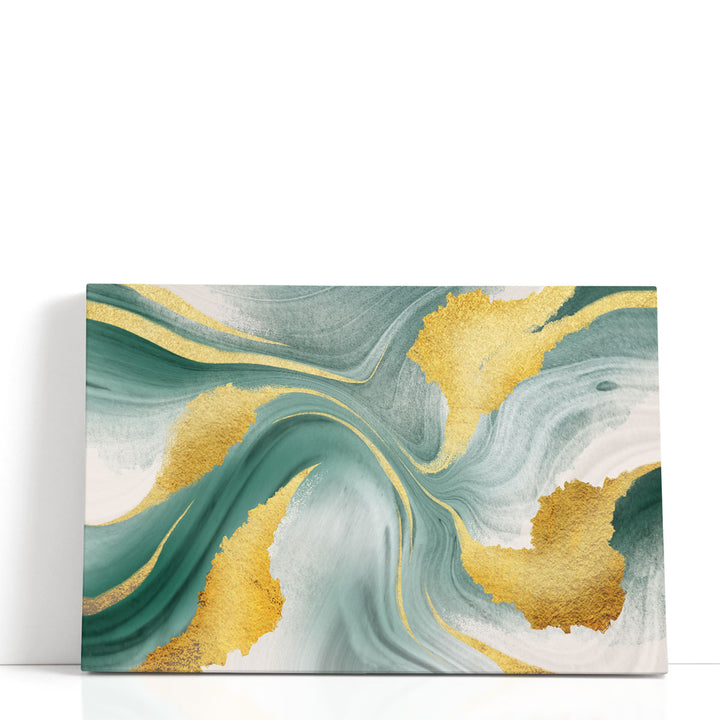 Remixed Movement Emerald - Canvas Print Wall Art