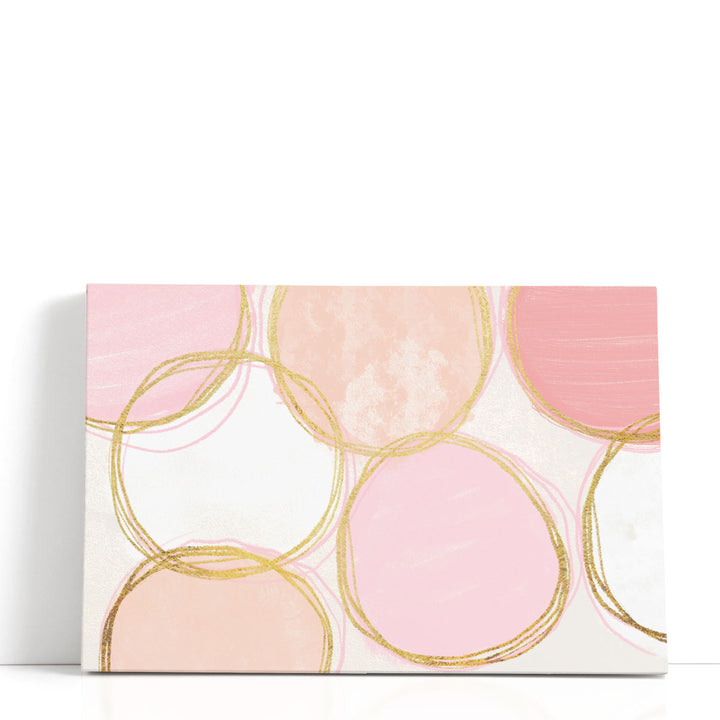 Circle canvas art rippling orbs