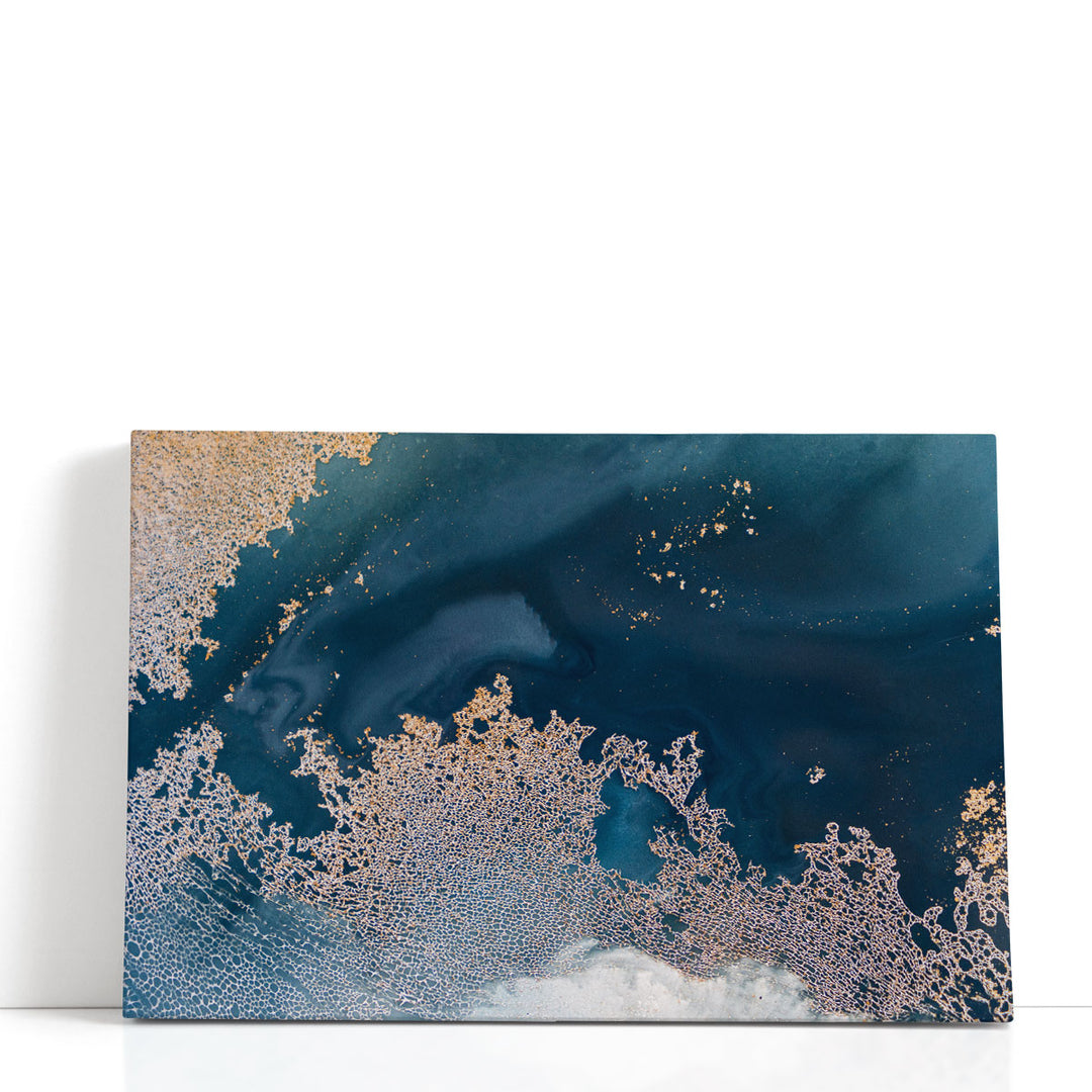 Blue neutral marble wall decor veins