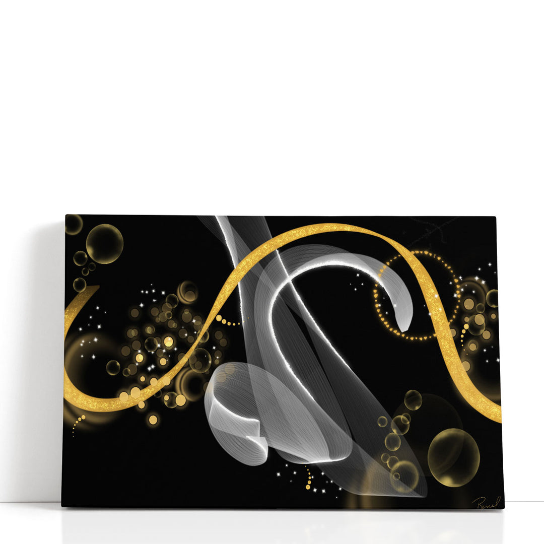 abstract wall art swirling charcoal gray shapes