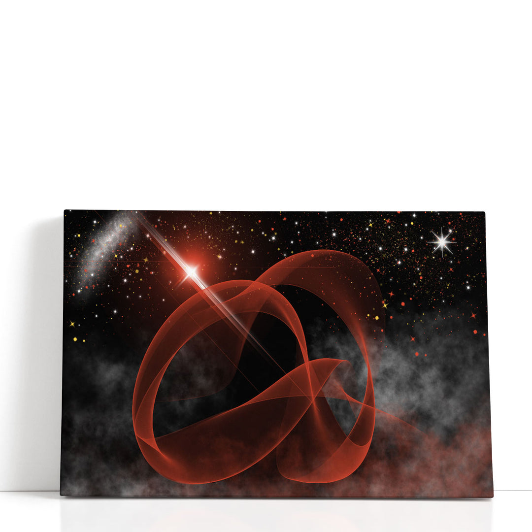 Modern Abstract Wall Art bold red black shapes