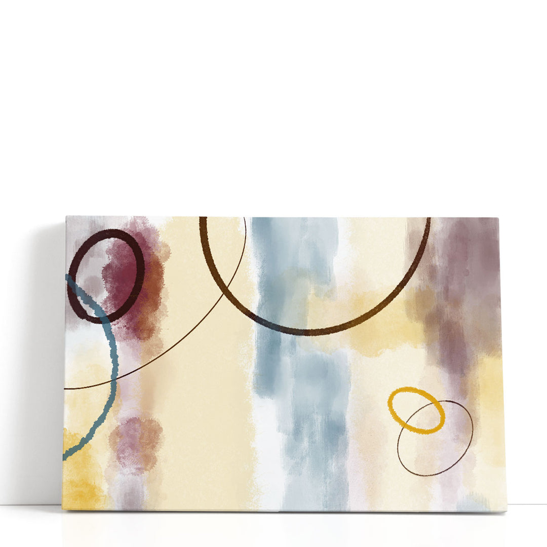 Geometric Abstract Wall Art beige shapes pattern