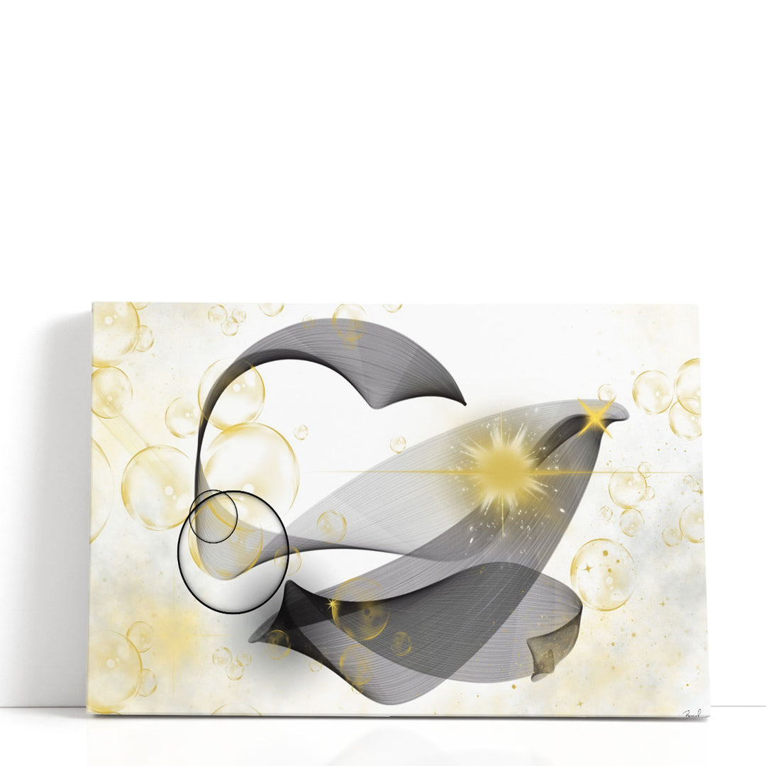abstract canvas art dramatic gray landscape