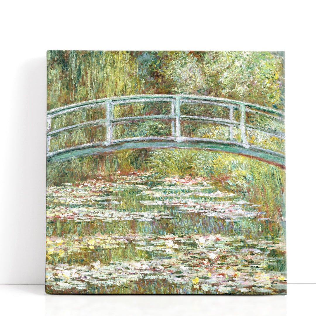 Bridge Over a Pond of Water Lilies - Canvas Print Wall Art